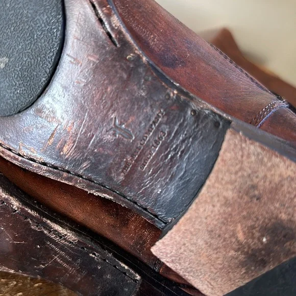 Frye Brown Leather Boots Size 8 - Picture 6 of 7